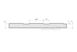 Gummiboden S 8, 8mm, Breite 1230mm, 80°ShA, SBR-NR, fläche Noppen, -25°C/+80°C, blue, 